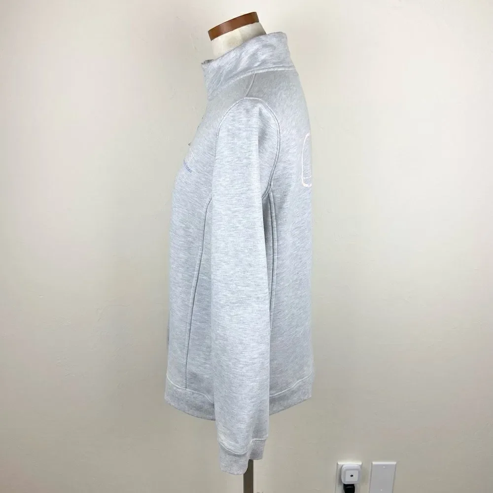 Vineyard Vines 1/4 Zip Pullover Graphic Sweater - Gray